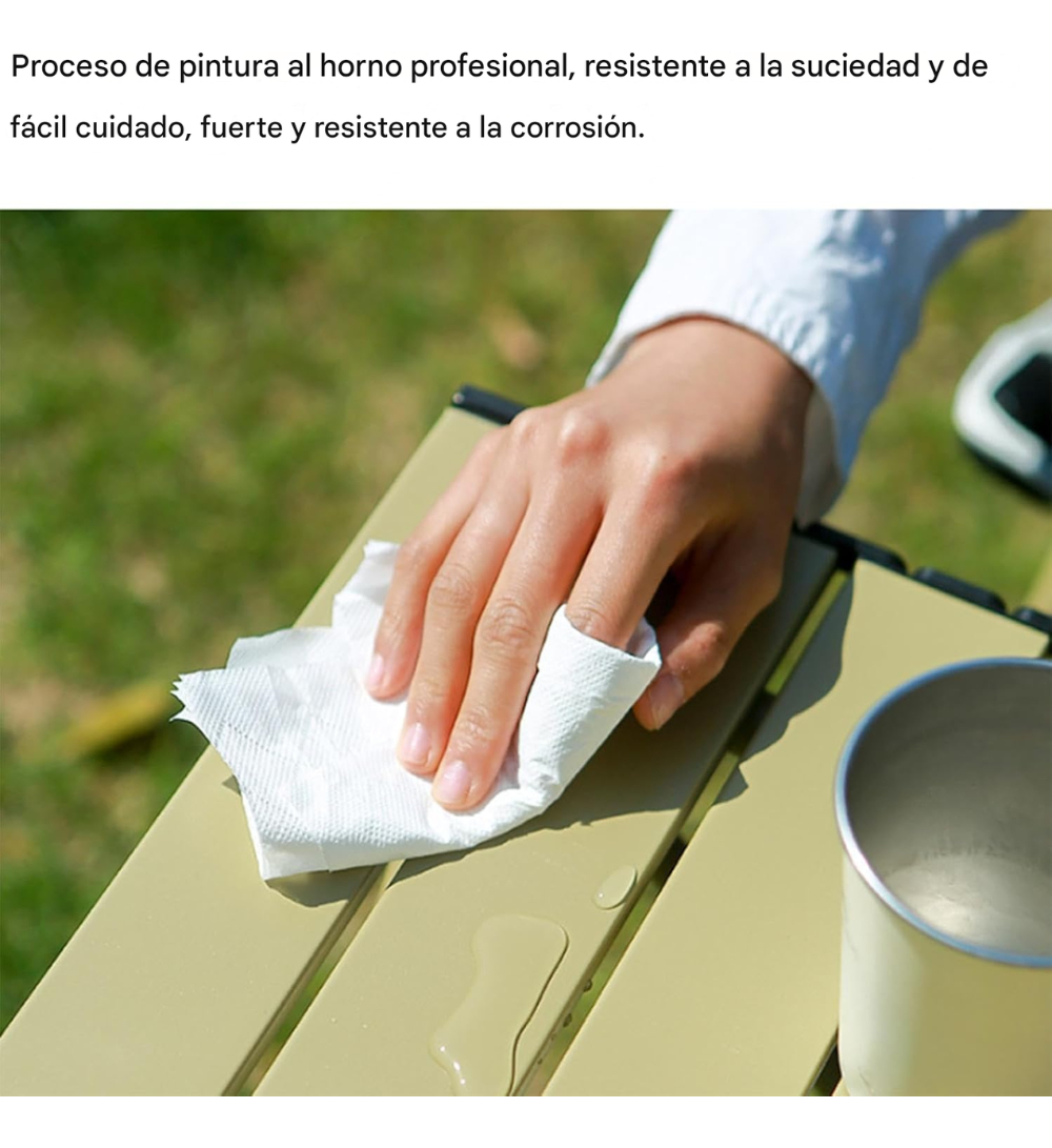 Mesa Plegable Camping Picnic Jardin 4 Sillas Bancos Kit 5pcs