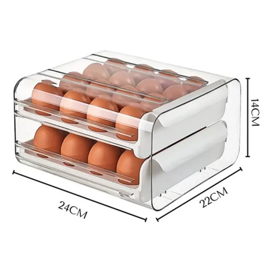 🥚✨Organizador Huevos Huevera Dispensador De Huevos 32 Unidad🧊🥚