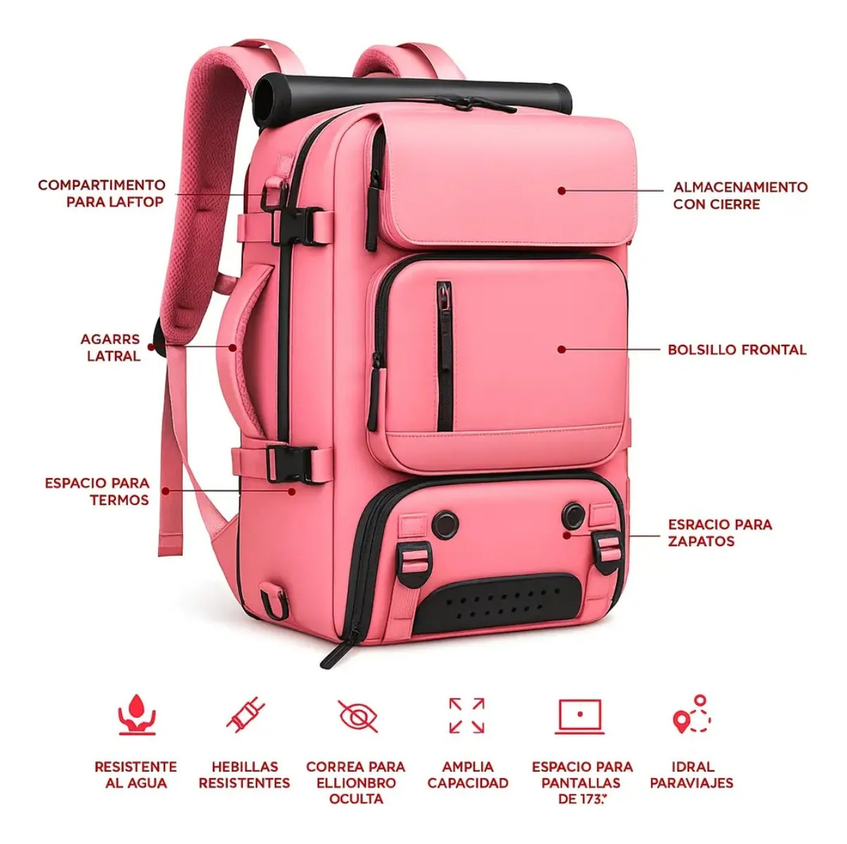 Mochila Bolso Maleta Multifuncional Viajero Impermeable Premium