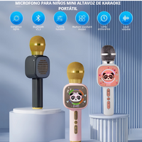 Micrófono Karaoke Inalámbrico Niños Bluetooth Led Premium X7