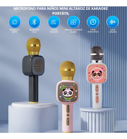 Micrófono Karaoke Inalámbrico Niños Bluetooth Led Premium X7