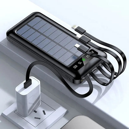 Cargador Power Bank Portatil 4 En 1 Carga Solar 20000 Mah