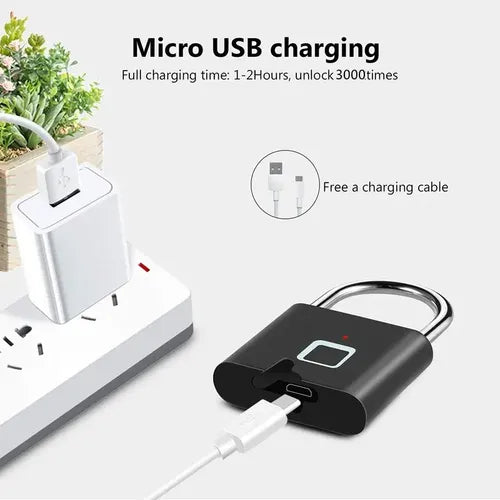 Candado Biométrico Inteligente Recargable – Con Huella Digital 1