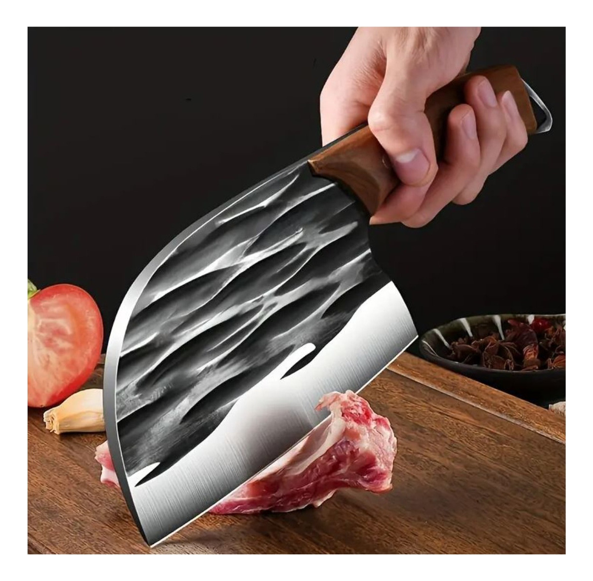 Cuchillo Profesional Hacha Cocina Acero Inoxidable Japones