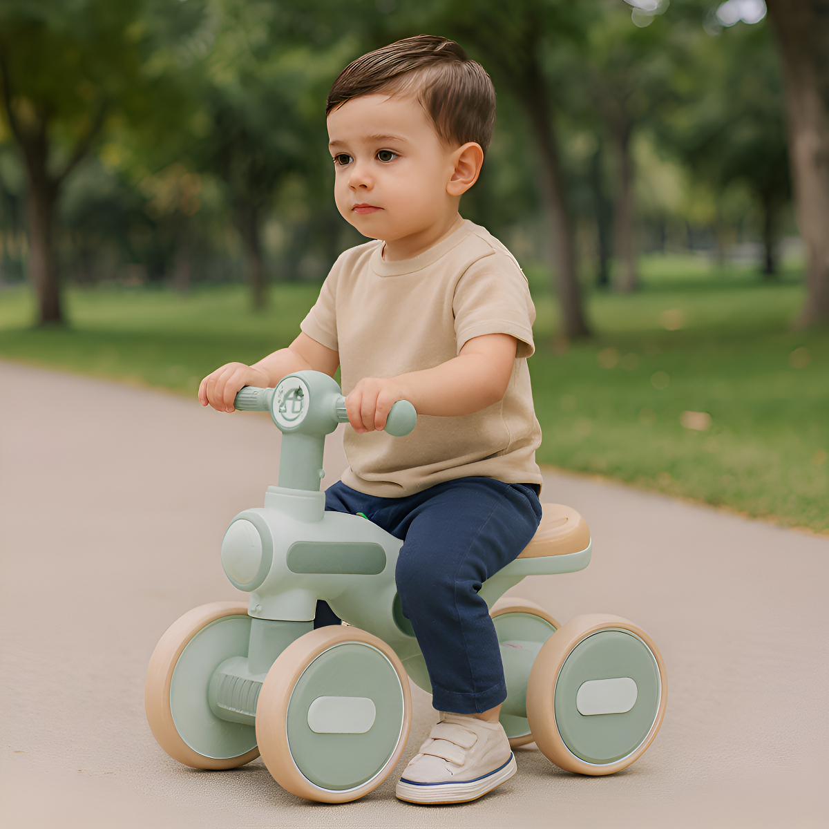 Triciclo Paseador Bebes Niños 4 Ruedas Luces Led Musical