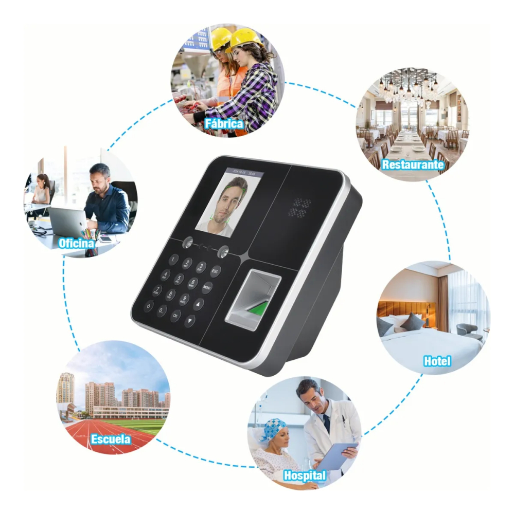 Control Asistencia Biometrico Huellas Reconocimiento Facial