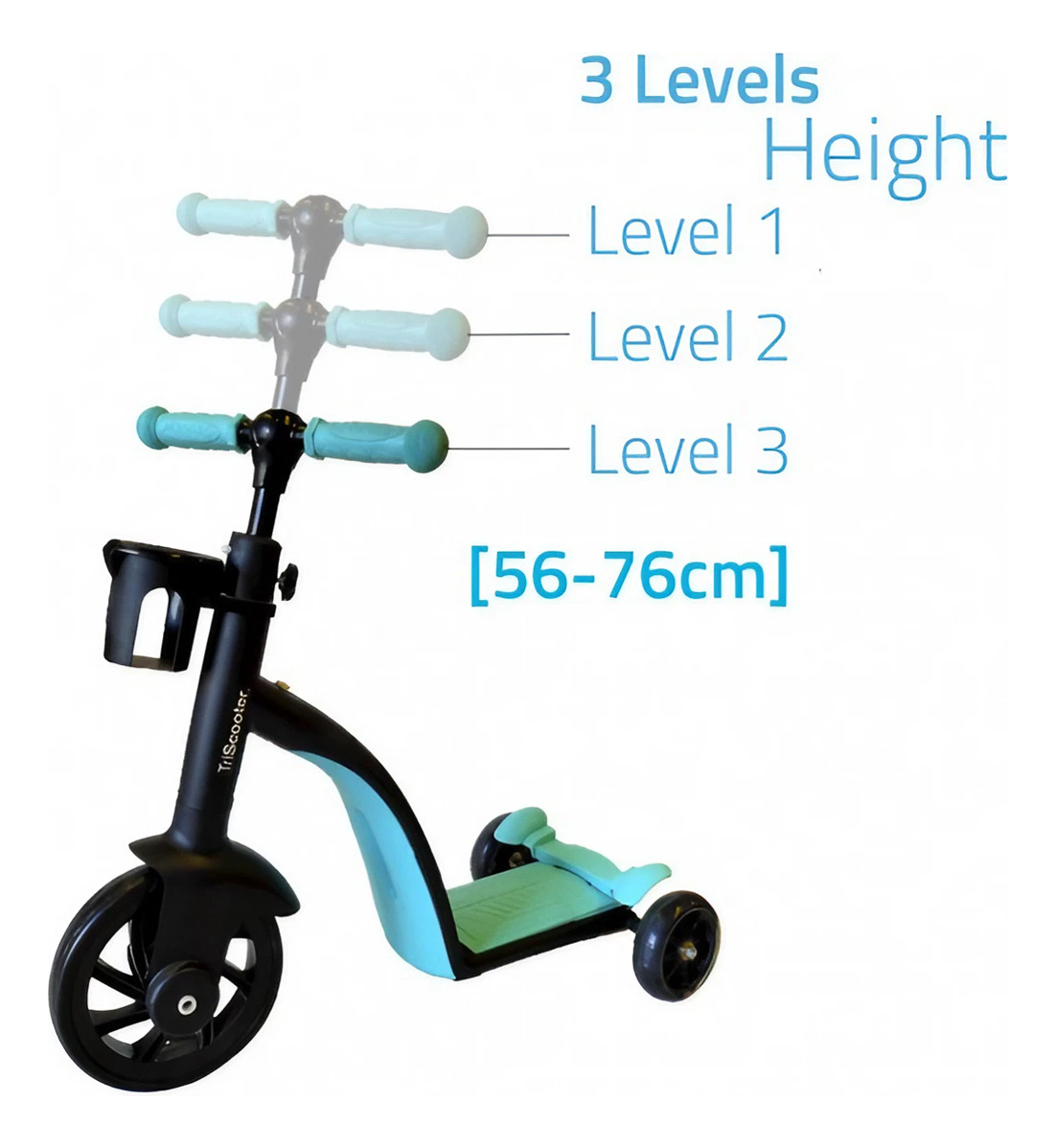 Triciclo 3 En 1 Pedales Monopatin Bicicleta Equilibrio Niños