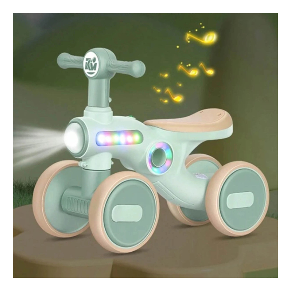Triciclo Paseador Bebes Niños 4 Ruedas Luces Led Musical