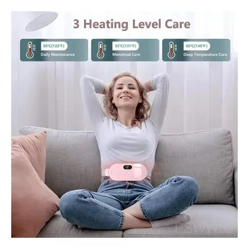 Cinturón térmico con masaje para alivio de cólicos y dolor abdominal