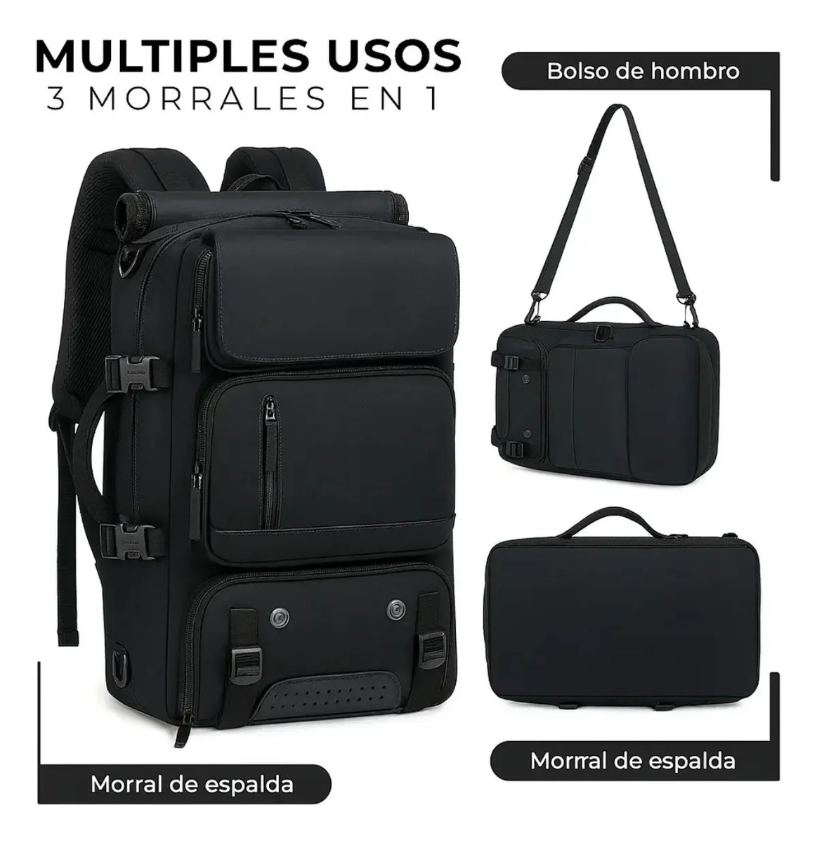 Mochila Bolso Maleta Multifuncional Viajero Impermeable Premium