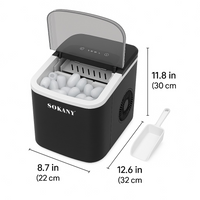 Thumbnail for Maquina De Hielo Portátil Cubitos, Hasta 26lbs Sokany