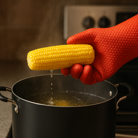 Thumbnail for Guantes De Cocina Asados Protectora De Calor Hot Hands Parrilla BBQ Horno Vapores Ollas Sartenes Antideslizantes