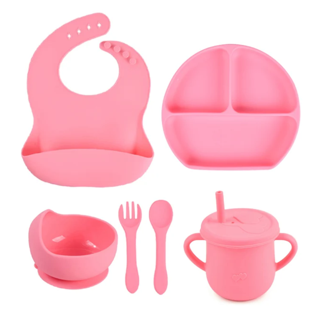 Juego De Vajilla Para Bebes Con Antideslizantes En Silicona
