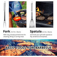 Thumbnail for Kit Para Asados Parrillada Barbecue 5 Pcs Acero Inoxidable