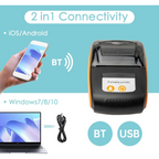 Impresora Térmica Portátil Recargable Bluetooth Con Rollo