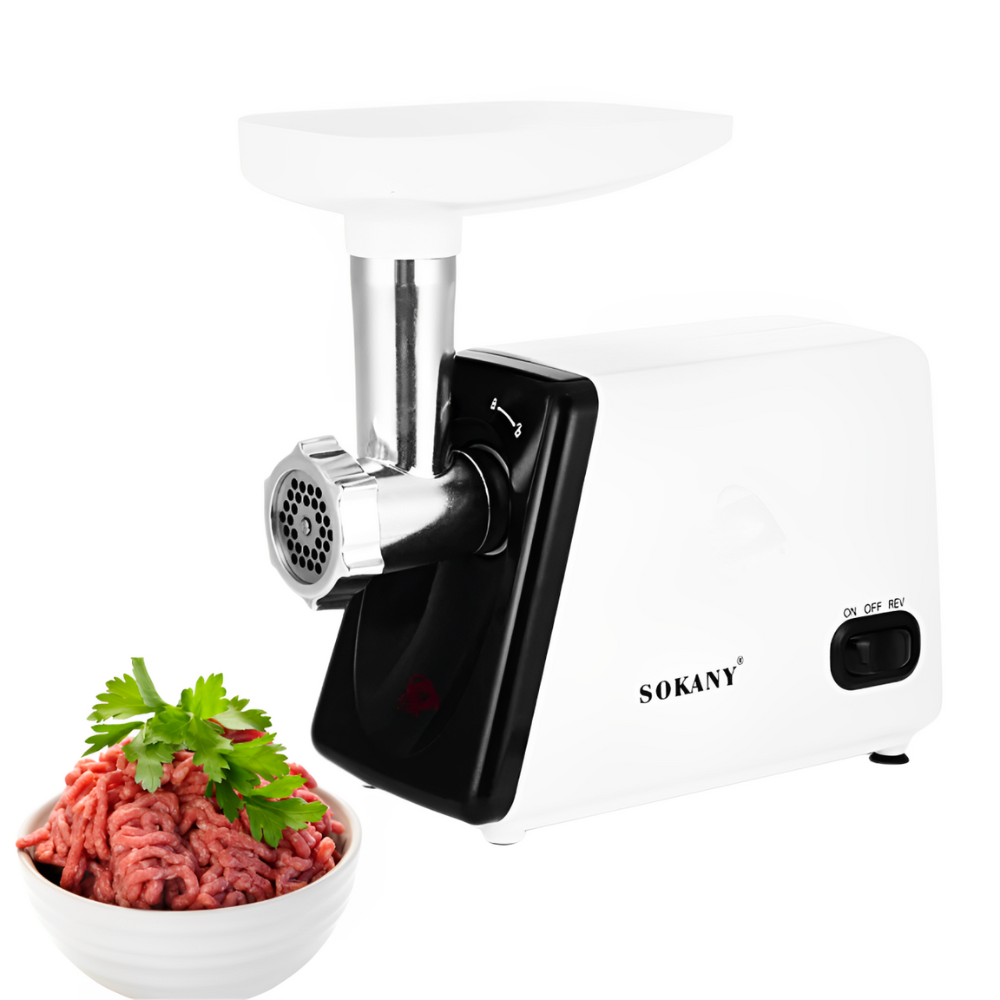 Molino Eléctrico Para Maíz Carne 2500w Con Embutidor Sokany