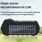 Radio Fm Portatil Bluetooth Con Panel Solar Linterna Cclamp CL-823