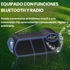 Radio Fm Portatil Bluetooth Con Panel Solar Linterna Cclamp CL-823