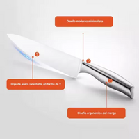 Thumbnail for Juego Cuchillos Cocina Set 15 Piezas Acero Base De Madera