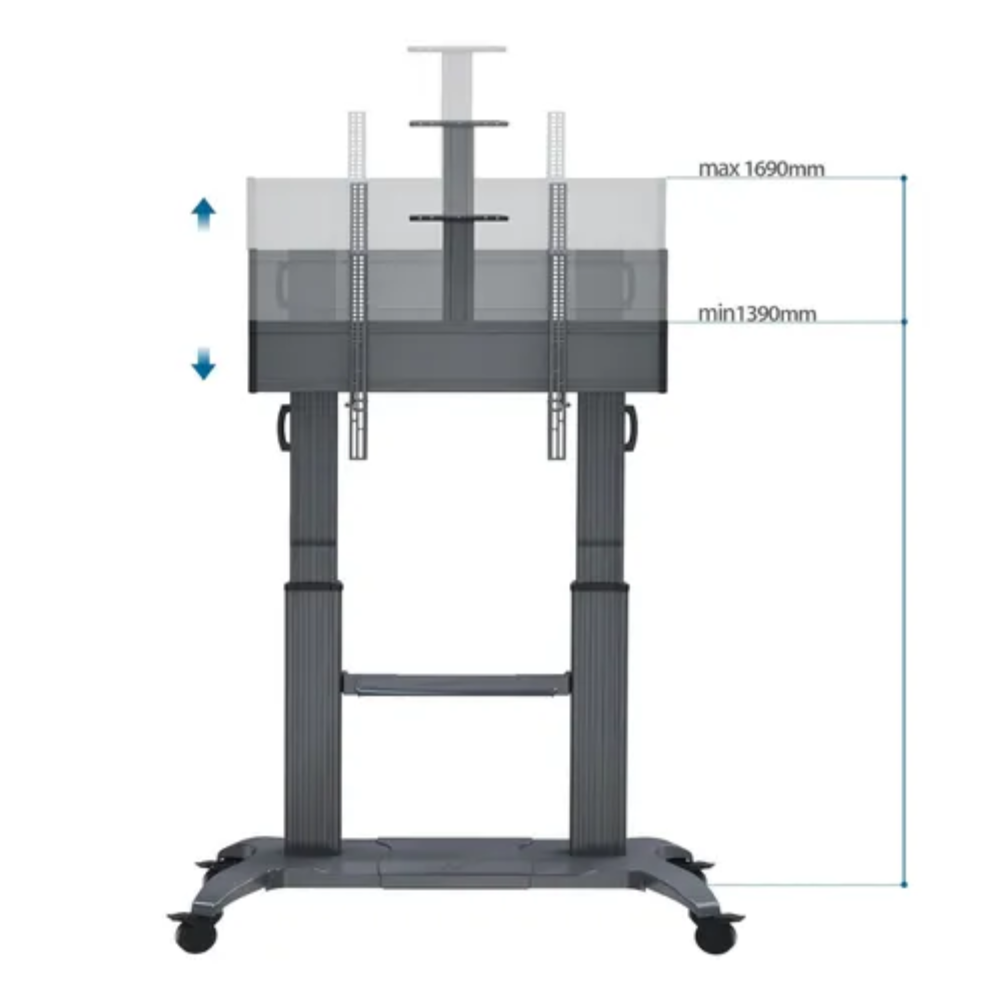 Soporte Tv 70 A 100 Pulgadas Pedestal Ruedas Resiste 90kg