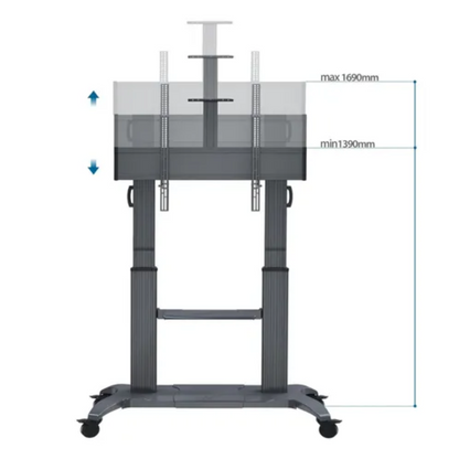 Soporte Tv 70 A 100 Pulgadas Pedestal Ruedas Resiste 90kg