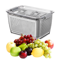 Thumbnail for Contenedor Para Frutas y Verduras Almacenaje Para Refrigerador