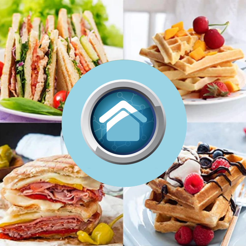 Waflera Sandwichera 2 En 1 Renahouse Calidad Antiadherente