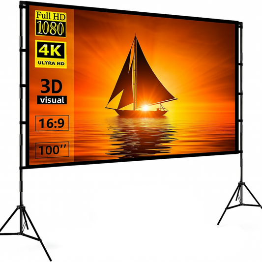 Telón Proyector 100 Pulgadas Con Trípode Y Maleta 16:9