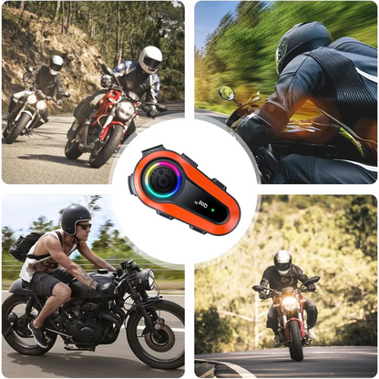 Intercomunicador Para Moto Q08 Pro Rgb Musica Bluetooth 1km