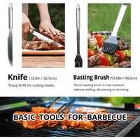 Thumbnail for Kit Para Asados Parrillada Barbecue 5 Pcs Acero Inoxidable