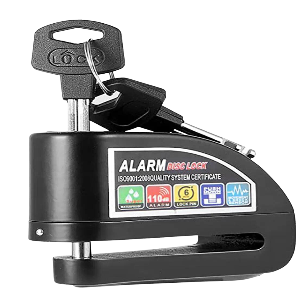 Candado Para Moto con  Alarma Freno Disco Bicicleta