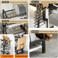 Thumbnail for Platero Escurridor De Platos Organizador De Loza 2 Niveles