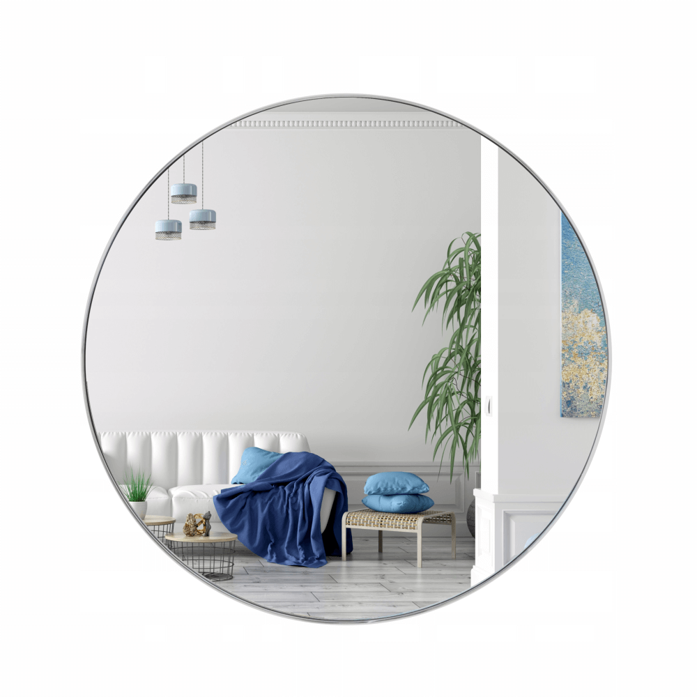 Espejo De Pared Redondo Irrompible 50cm Diametro Decorativo