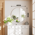 Espejo De Pared Redondo Irrompible 60cm Diametro Decorativo