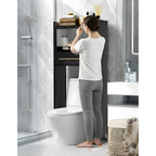 Mueble Organizador Baño Estante Metalico Moderno Premium Negro