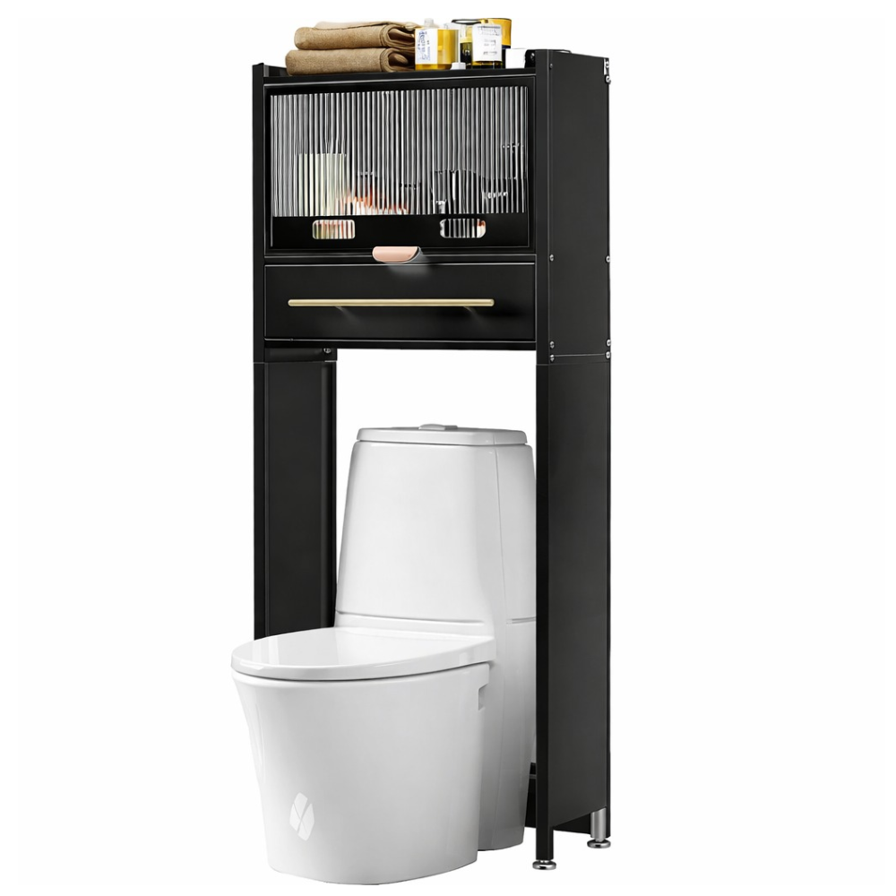 Mueble Organizador Baño Estante Metalico Moderno Premium Negro