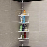 🛁Estante Esquinero Para Baño Ajustable Altura Hasta 2.60m🚿