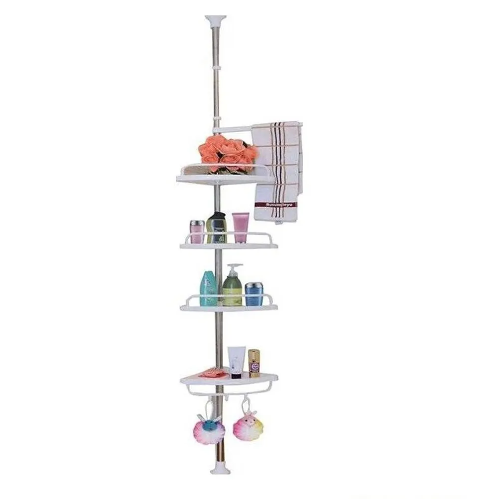 🛁Estante Esquinero Para Baño Ajustable Altura Hasta 2.60m🚿