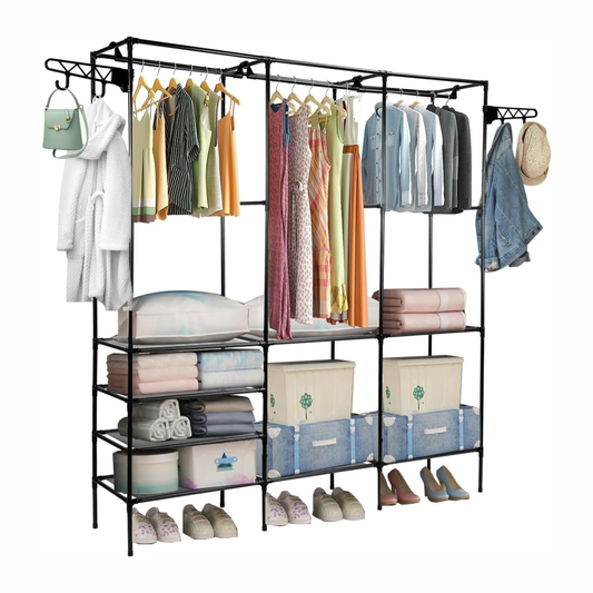 👗👞Estante Para Ropa Organizador Zapatero Y Perchero 3 Estantes🧥🧺👠