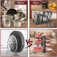 Thumbnail for Organizador De Ollas Y Sartenes 8 Niveles Acero Resistente