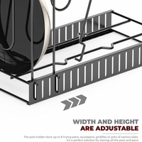 Thumbnail for Organizador De Ollas Y Sartenes 8 Niveles Acero Resistente