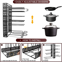 Thumbnail for Organizador De Ollas Y Sartenes 8 Niveles Acero Resistente
