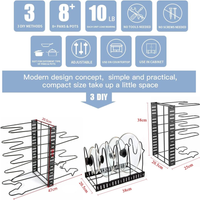 Thumbnail for Organizador De Ollas Y Sartenes 8 Niveles Acero Resistente