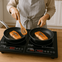 Thumbnail for 🔥Estufa Inducción 110v 2 Puestos Sobre Poner Y Empotrar 800w🔥