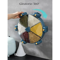 Thumbnail for 🎯 Dispensador Giratorio Multigrano 6 Compartimentos Pared 360° 🍚🌽