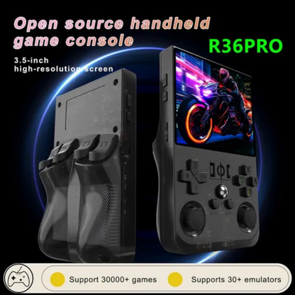 🕹️ R36PRO 64GB - Consola Retro Portátil con Pantalla HD + Estuche de Viaje