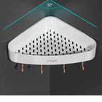 🛁Estante De Esquina Triangular Organizador De Baño Con Gancho🧼