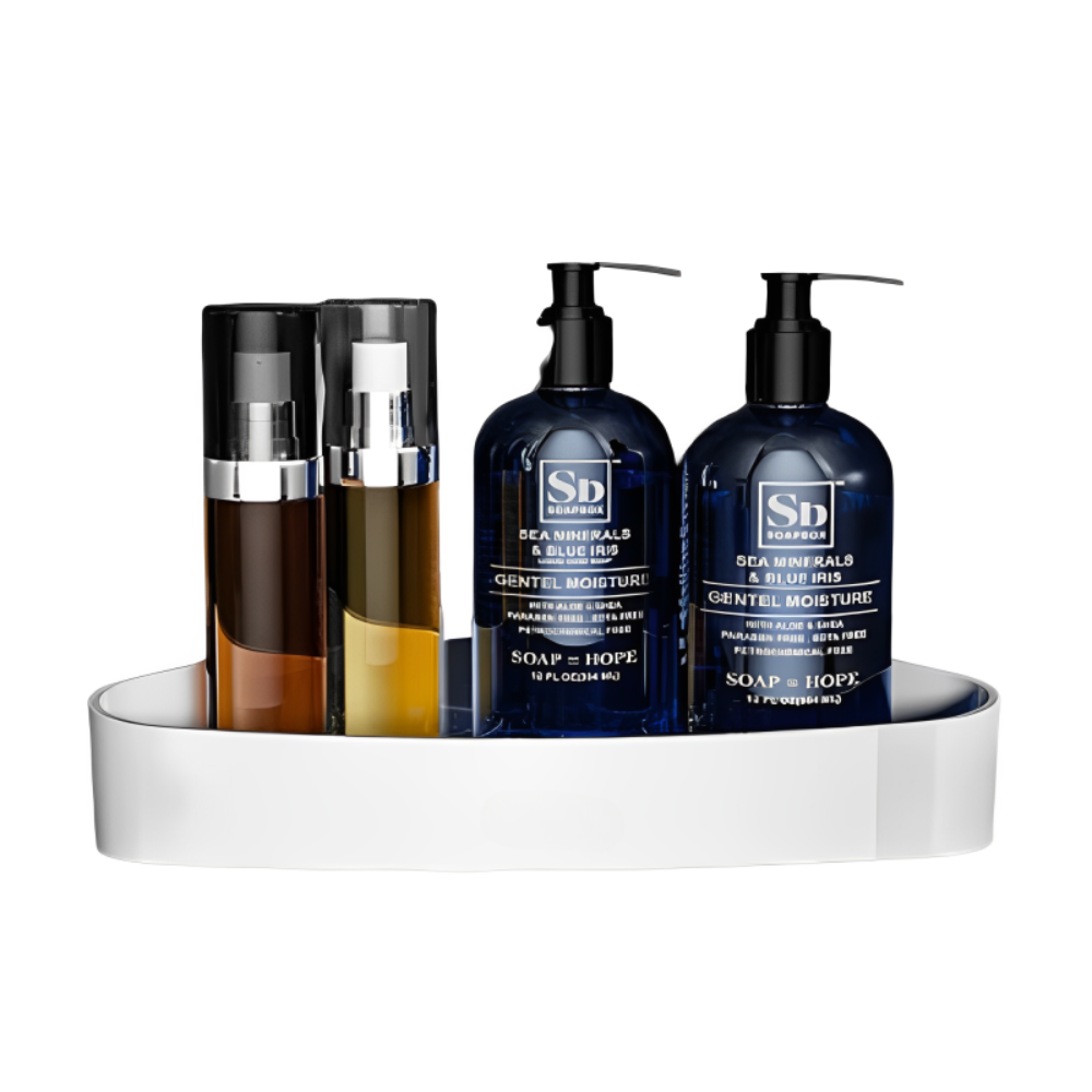 🛁Estante De Esquina Triangular Organizador De Baño Con Gancho🧼