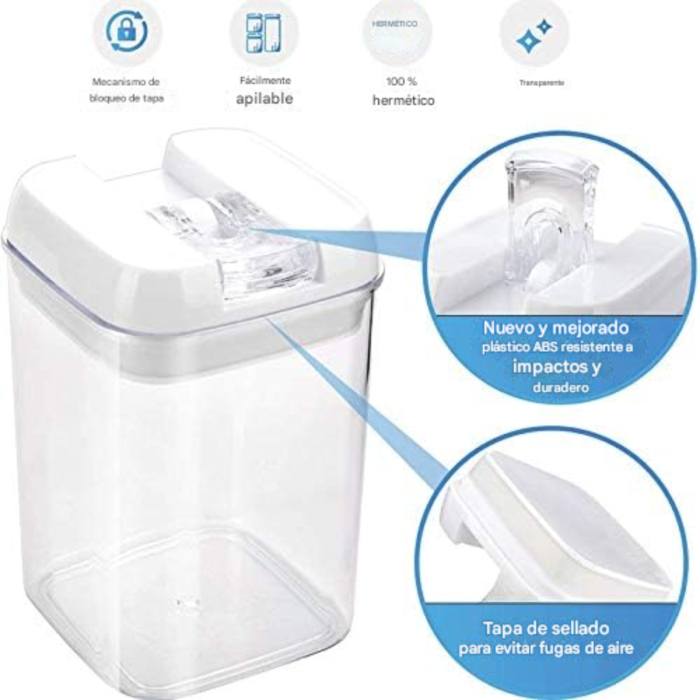 Organizador Frasco Hermetico Cocina Material Premium X7