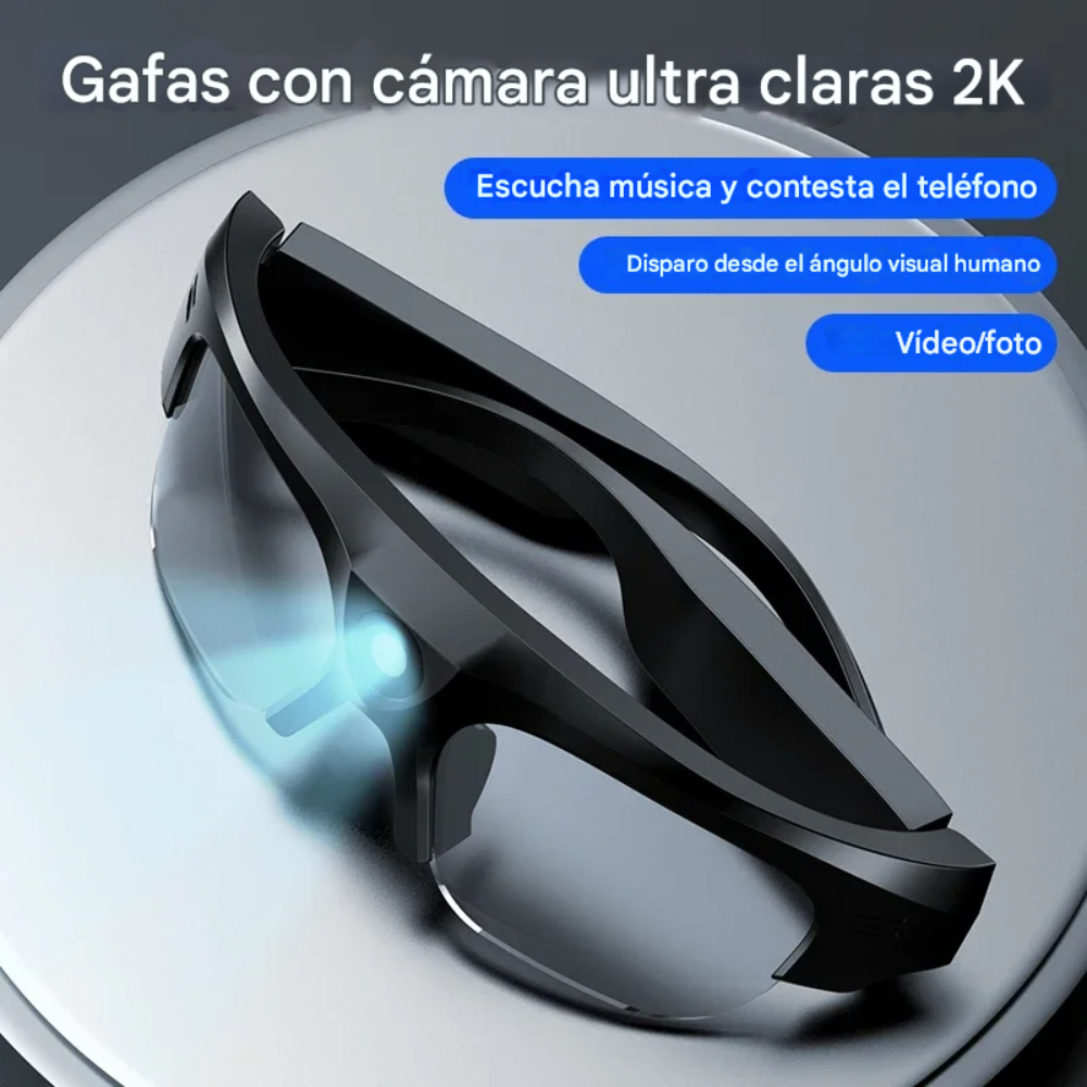 Gafas Deportivas Camara Video Fotos 2k Tactil Altavoz Bt